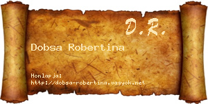 Dobsa Robertina névjegykártya